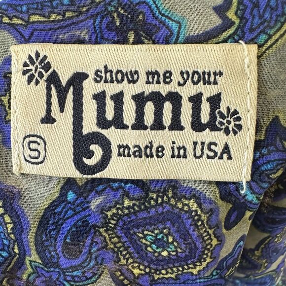 Show Me Your Mumu Size Small Paisley Print V-‎ Neck Sleeveless Tunic Top Hi-low - Picture 6 of 8